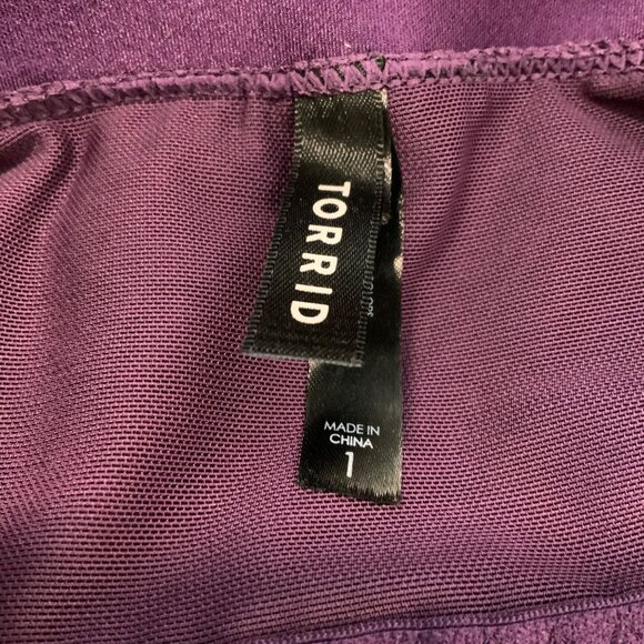 Torrid Purple High Neck Mesh Lace Babydoll Nightgown Torrid 1 US size 1X - Picture 10 of 10